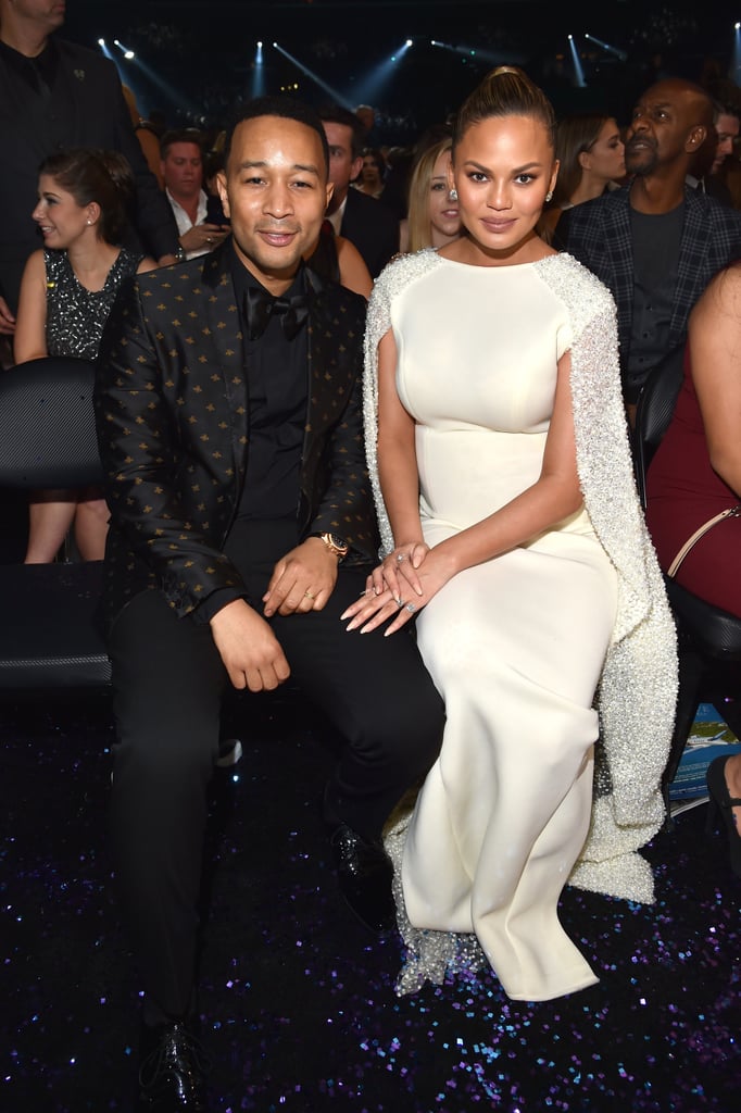 Chrissy Teigen and John Legend at the Grammys 2016