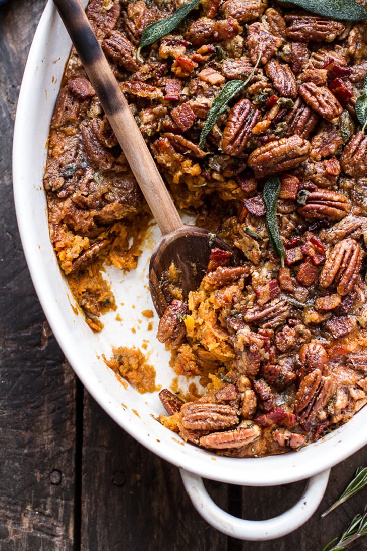 Bourbon Sweet Potato Casserole With Bacon and Pecans