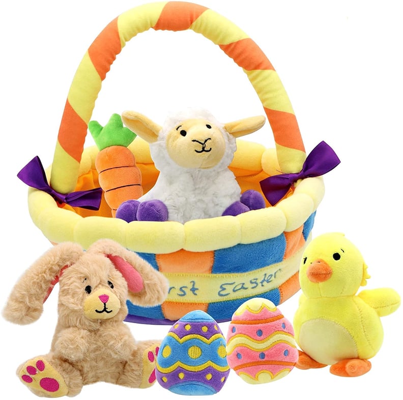 JOYIN 7-Piece Easter Basket Plushies Play Set