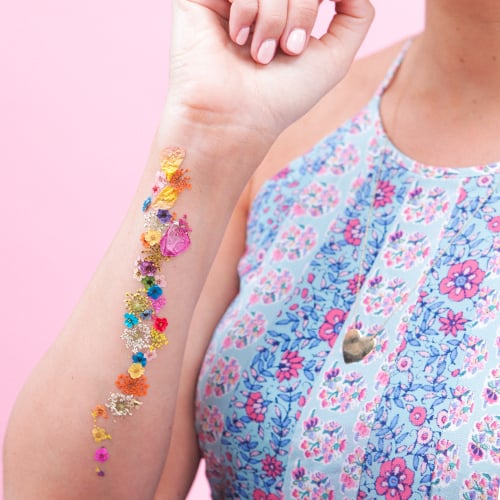 How To Make Temporary Tattoos From Real Dried Flowers  StyleCaster