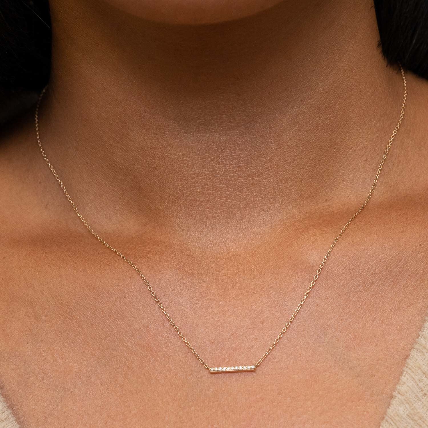 Mejuri Diamonds Line Necklace Elevate Your Everyday Routine With