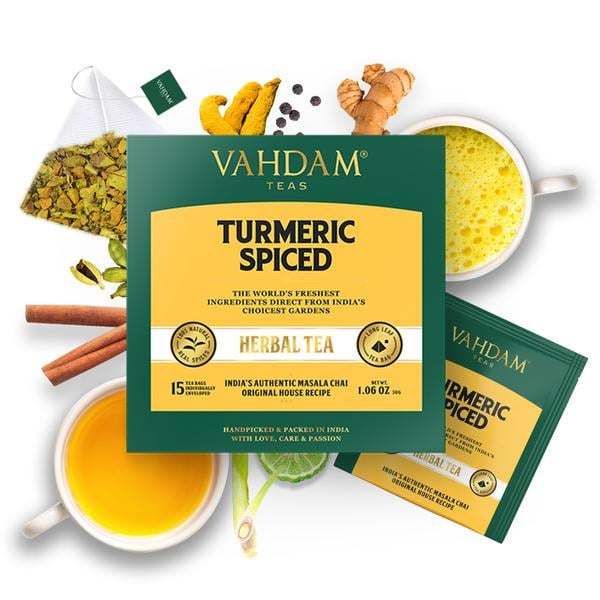 Vahdam Teas Turmeric Spiced Herbal Tea Tisane