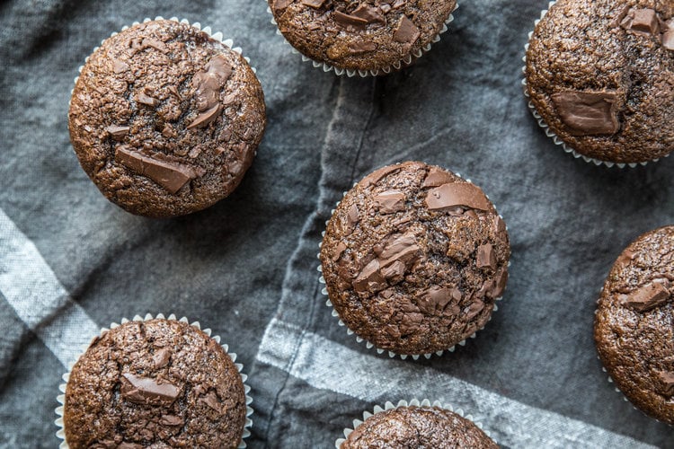 Double Chocolate Zucchini Muffins