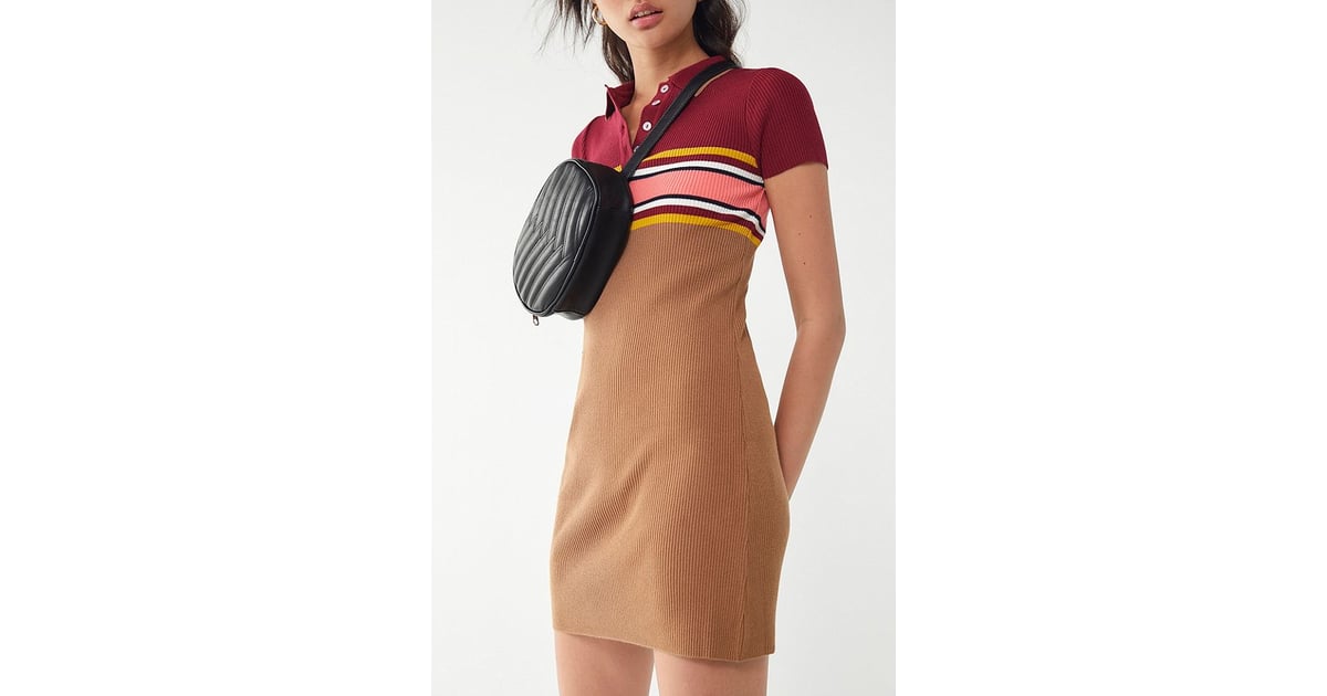 UO Striped Button-Down Polo Dress | 101 ...