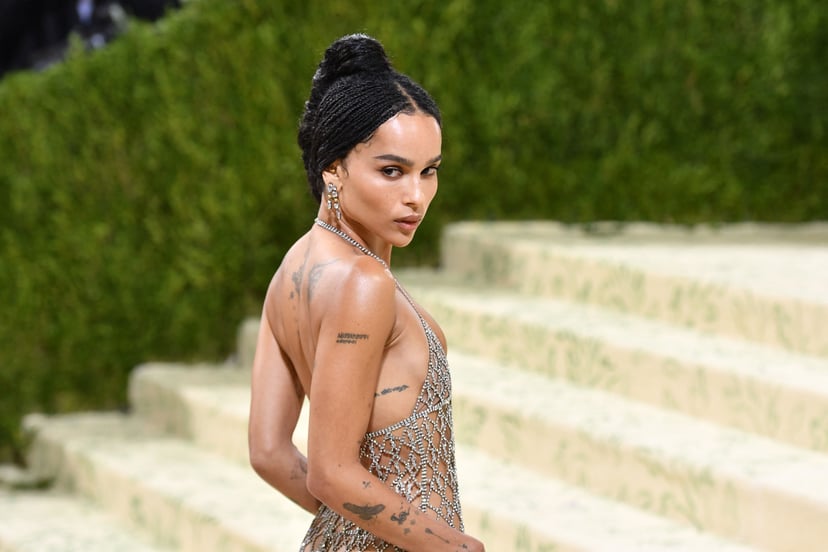US actress Zoe Kravitz arrives for the 2021 Met Gala at the Metropolitan Museum of Art on September 13, 2021 in New York. - This year's Met Gala has a distinctively youthful imprint, hosted by singer Billie Eilish, actor Timothee Chalamet, poet Amanda Gor