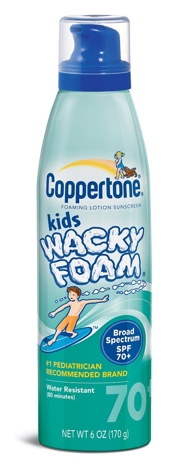 Coppertone Kids Wacky Foam Foaming Lotion Sunscreen, SPF 70+