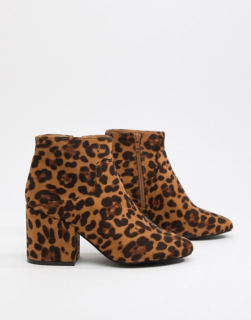 Lost Ink Leopard Print Ankle Boots