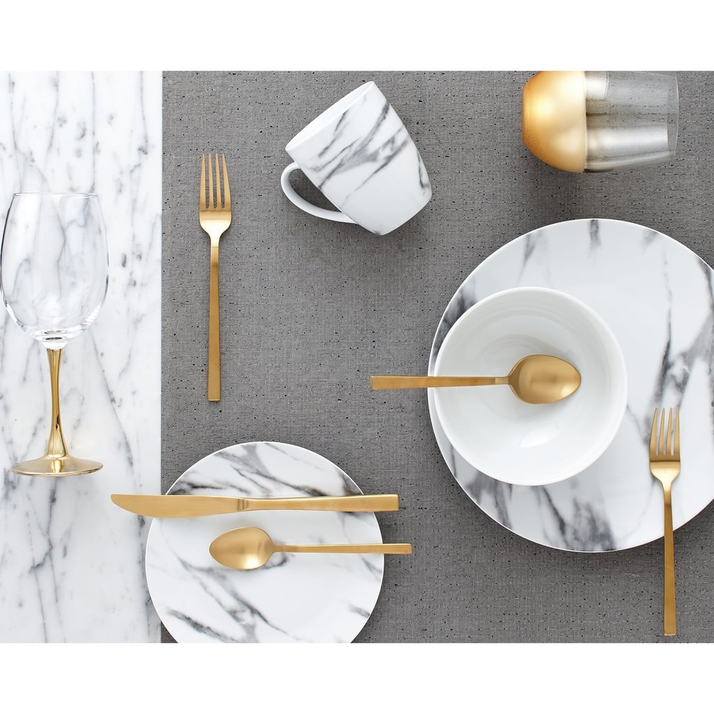 Porcelain Marble Dinnerware Set (16 pieces)