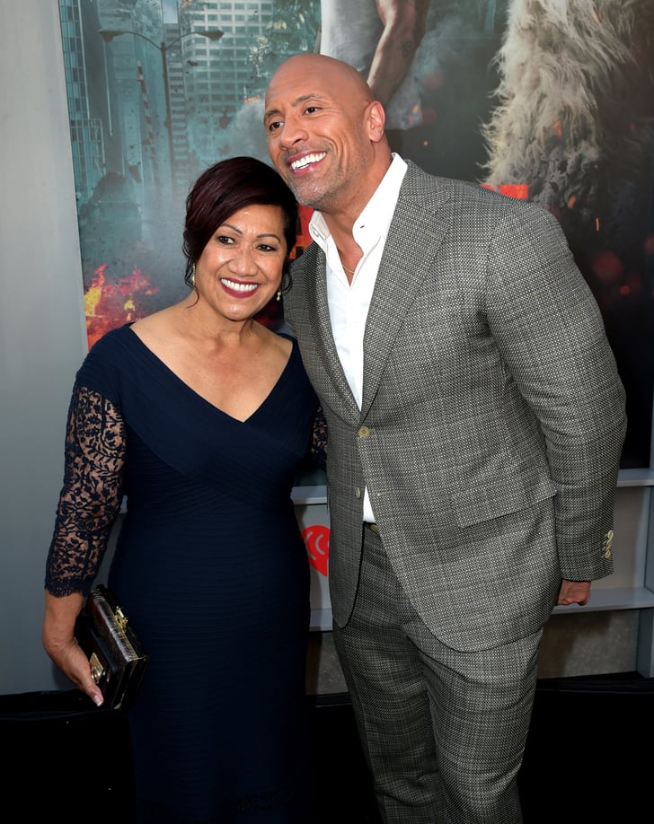 Dwayne Johnson and His Family at Rampage Premiere 2018 | POPSUGAR Celebrity Photo 2