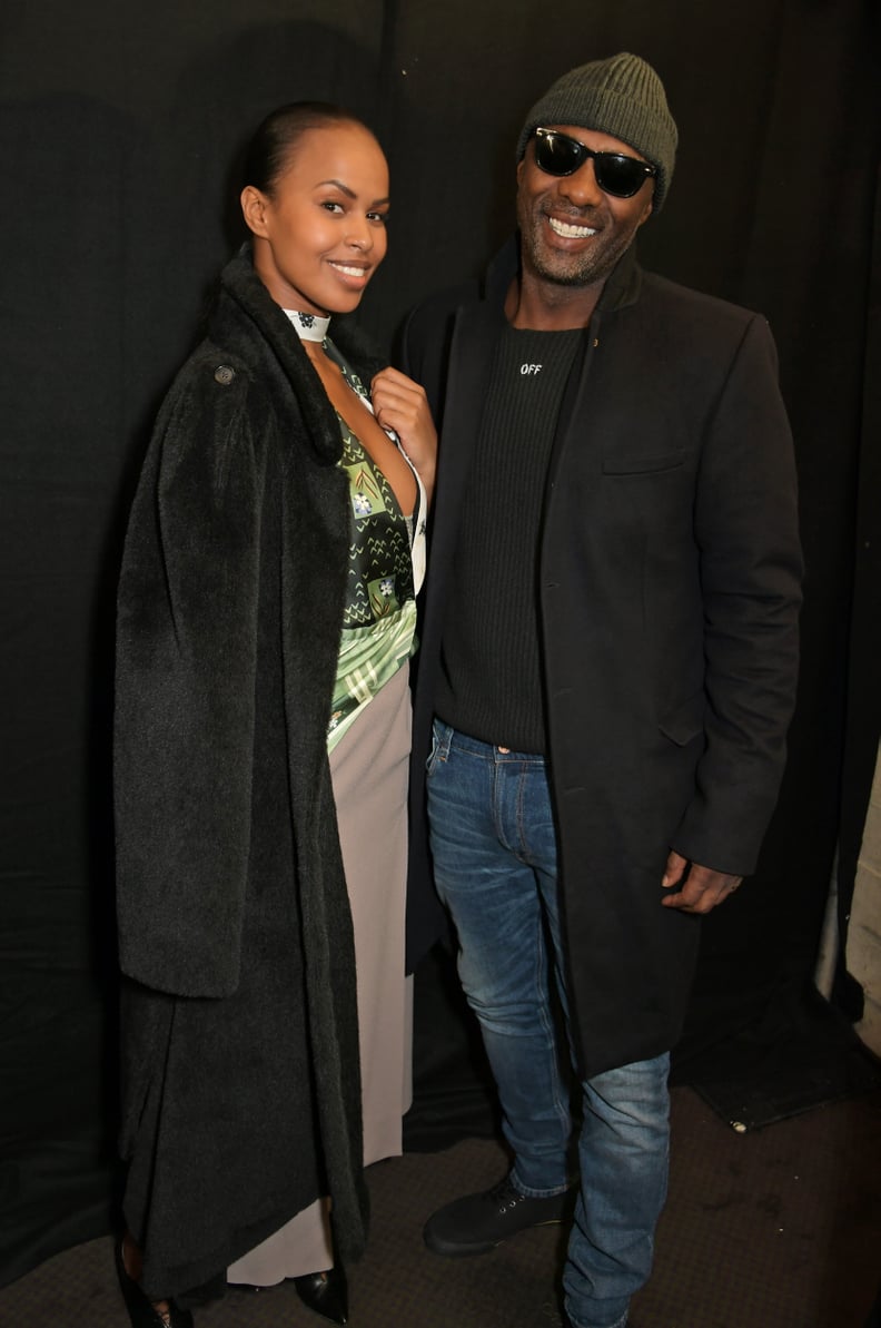 Sabrina Dhowre and Idris Elba at the Roland Mouret Show