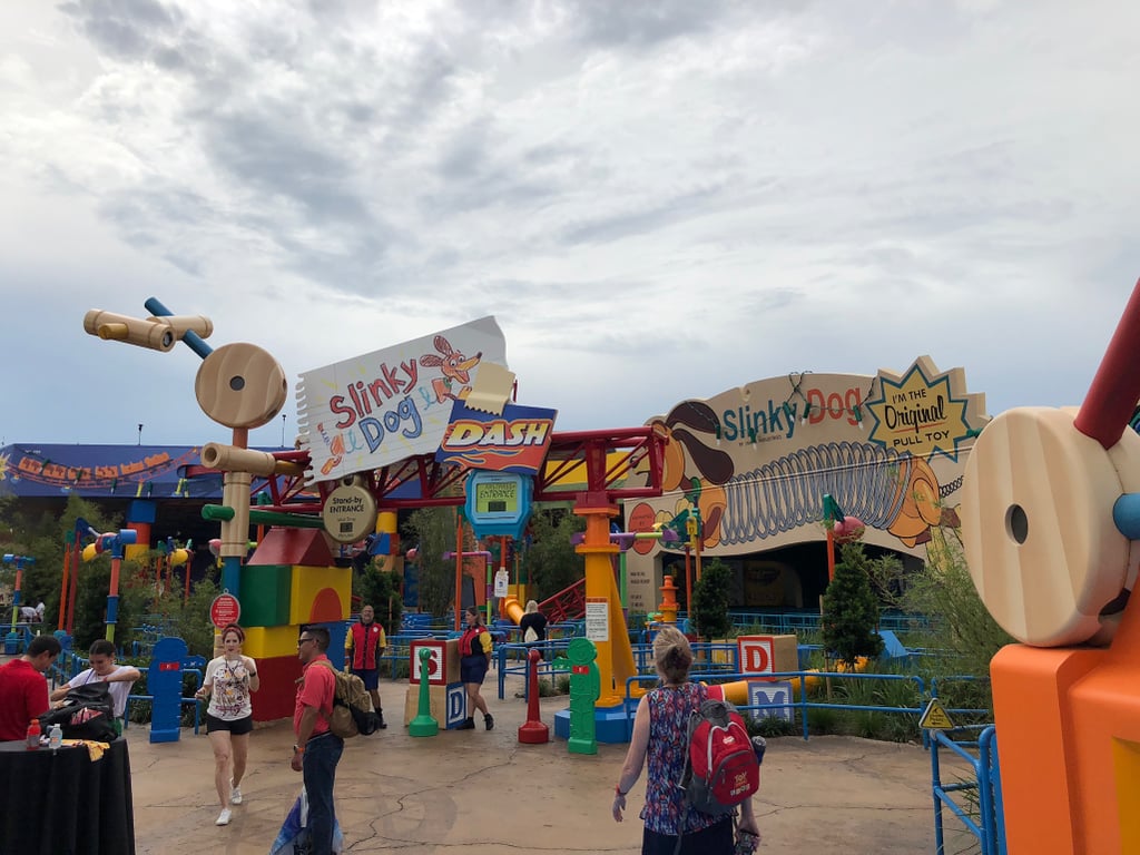 Ride the Slinky Dog Dash coaster.