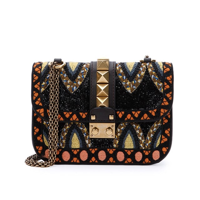 Valentino Small Beaded Leather Shoulder Bag ($4,245)