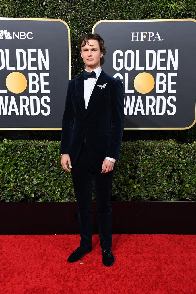 Ansel Elgort's Eye Shadow at the Golden Globes 2020