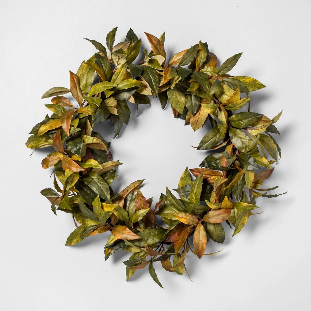 Hearth & Hand With Magnolia Faux Bay Leaves Wreath Fall Decor From