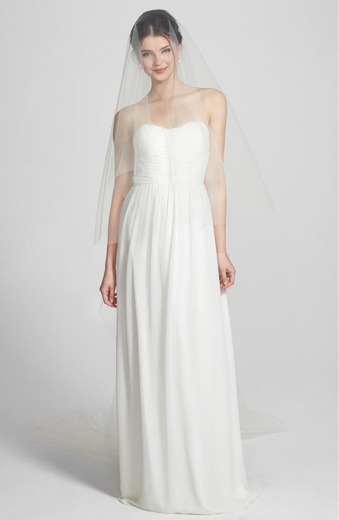 Say yes to Wedding Belles's two-tier cathedral veil ($155).