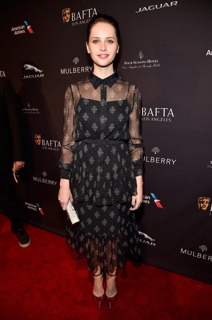 Felicity Jones | BAFTA Los Angeles Tea Party 2015 | POPSUGAR Fashion