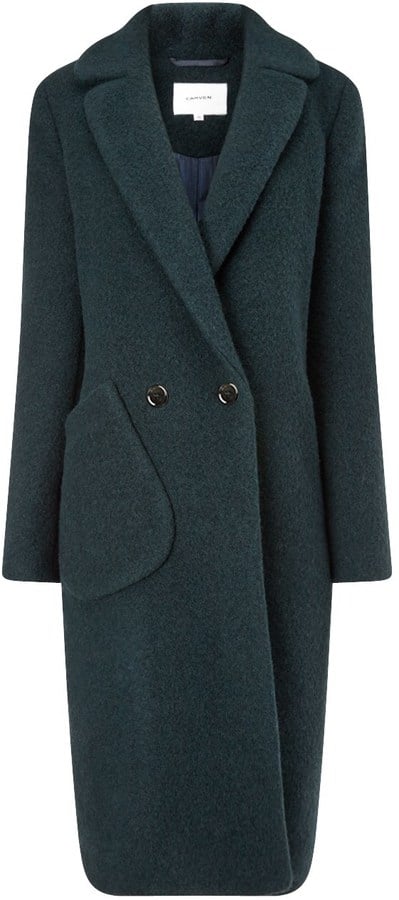 Carven Dark Green Long Wool Pocket Coat ($1,070)