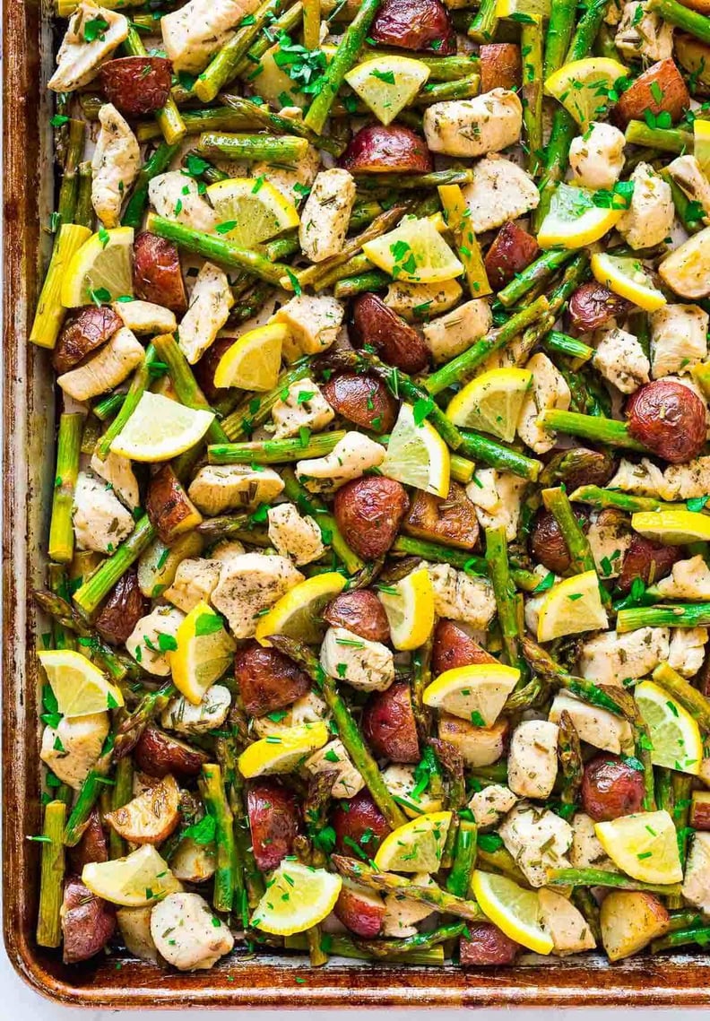 One-Pan Baked Lemon Chicken With Asparagus