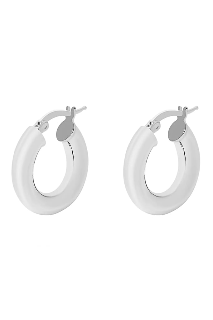 Argento Vivo Sterling Silve Tube Huggie Hoop Earrings ($58)
"I have had these exact earrings for almost 10 years -- they are my tried and true hoops -- lasting through endless travel, various temperatures, and every kind of outfit. I have nearly lost them a few times, but always end up finding them again. They are the perfect lightweight, everyday (slightly) chunky silver hoop." — Emily Zirimis, associate creative director