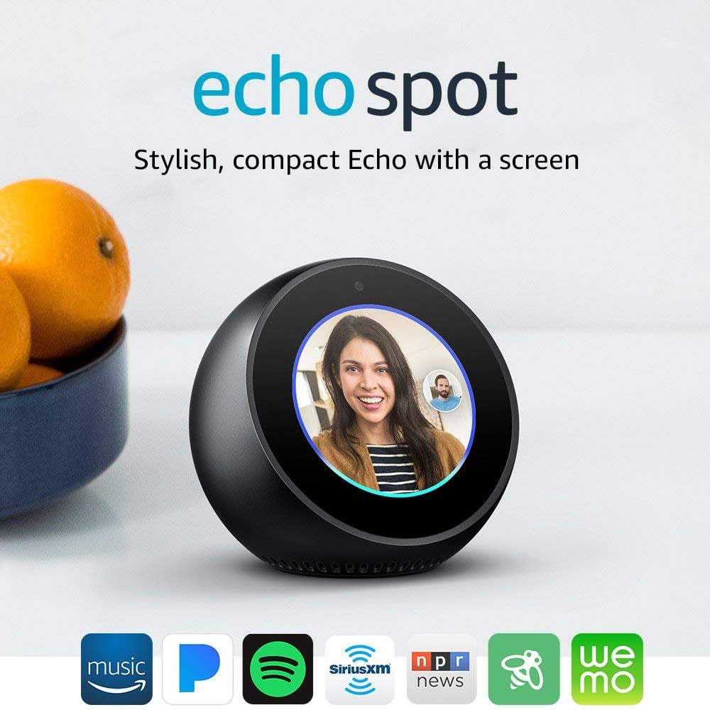Echo Spot Alexa-Enabled Speaker With 2.5" Screen
