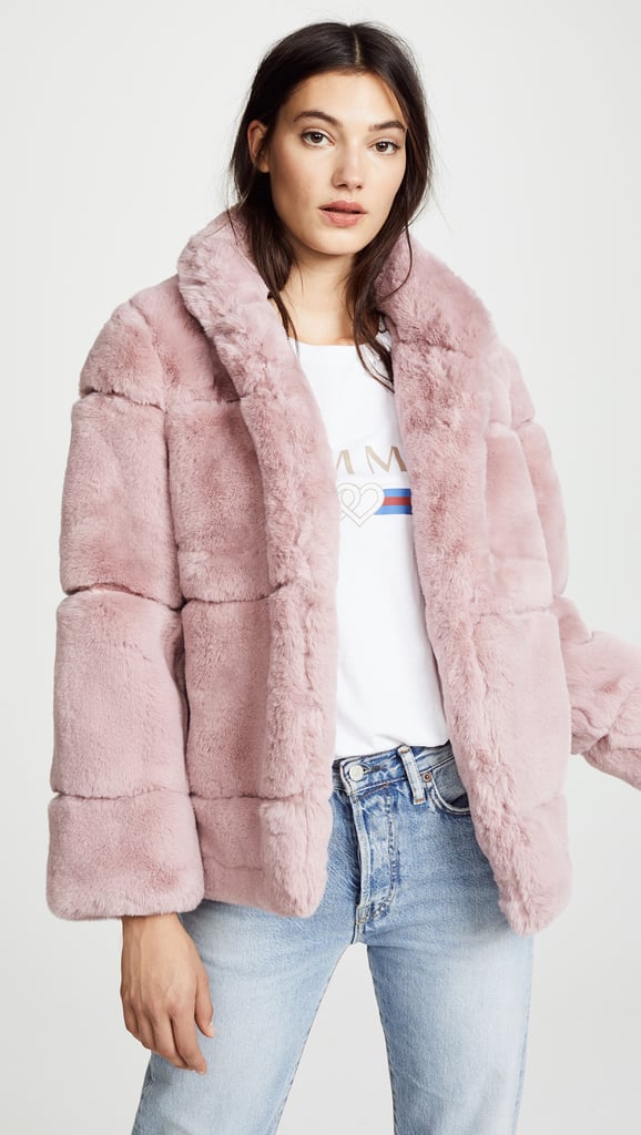Apparis Sarah Quilted Faux Fur Coat | Best Faux Fur Coats | POPSUGAR ...