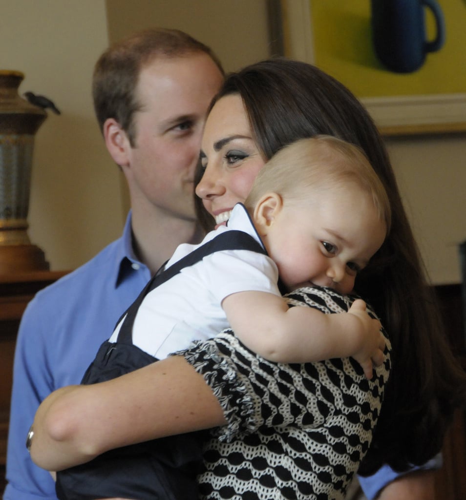 George's playdate with local children in New Zealand on April 9.