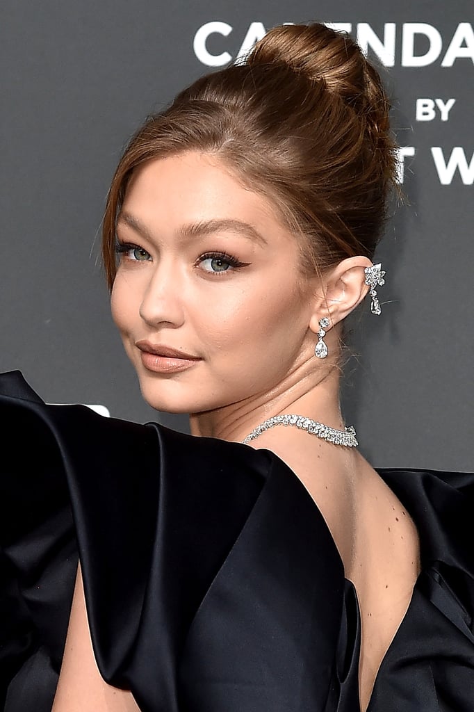 Gigi Hadid Black Zac Posen Dress at Pirelli Calendar Event