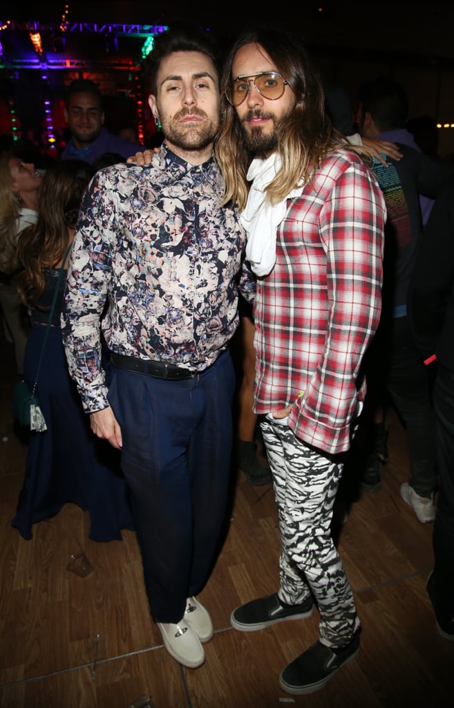 Jared Leto rocked a colorful outfit with Davey Havok.