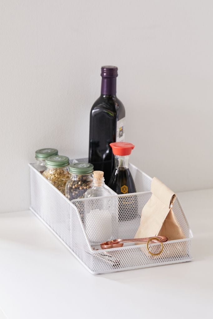 Mesh Metal Divided Organiser Bin