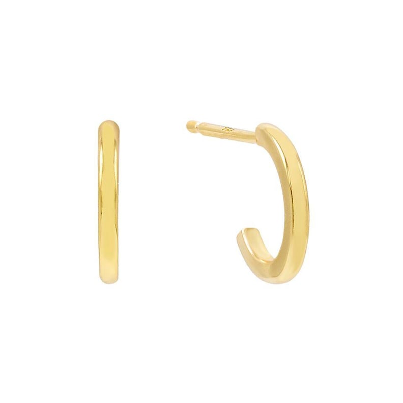 Adina's Jewels Solid Hoop Stud Earrings