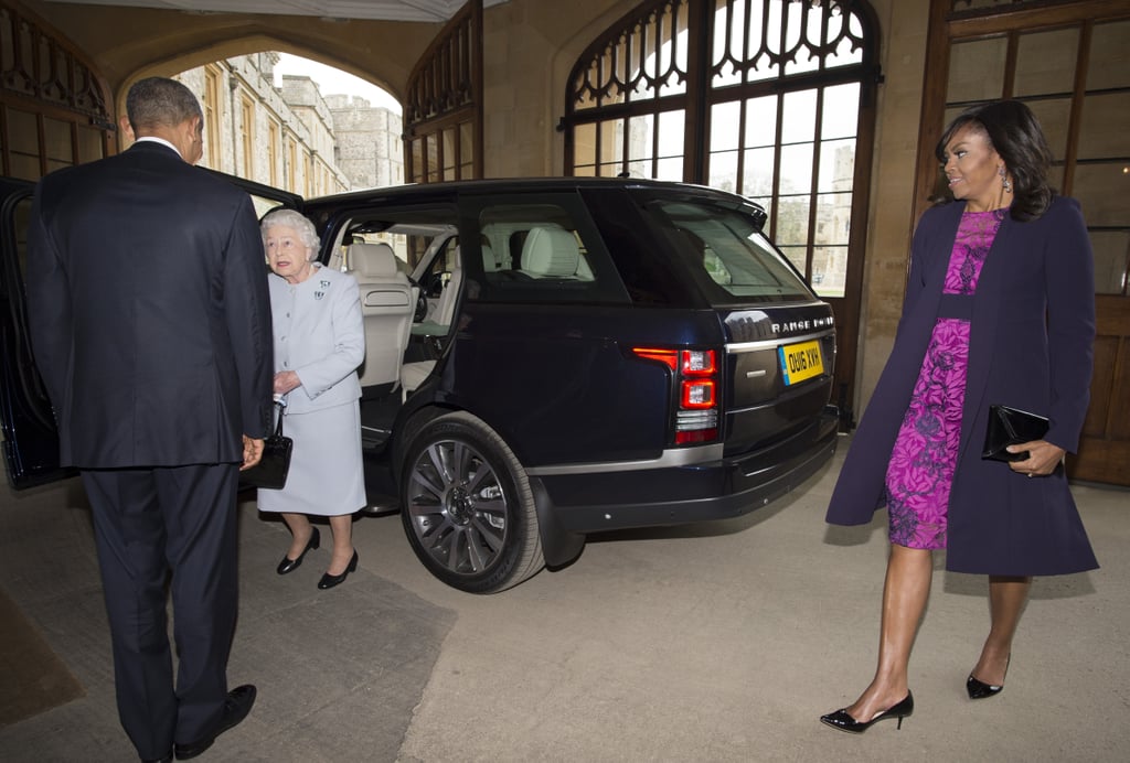 Michelle Obama Oscar de la Renta Dress in London April 2016
