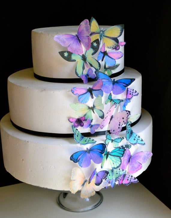 edible butterflies dessert topper