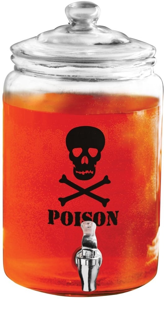 Circleware Skull Mason Jar Glass Beverage Dispenser