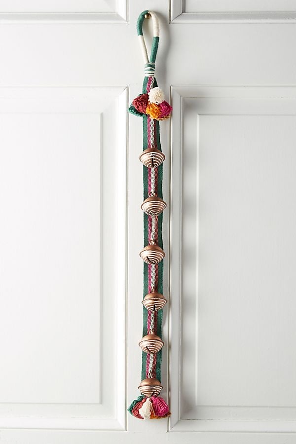 Jingle Bell Door Hanger Anthropologie Holiday Decorations 2018