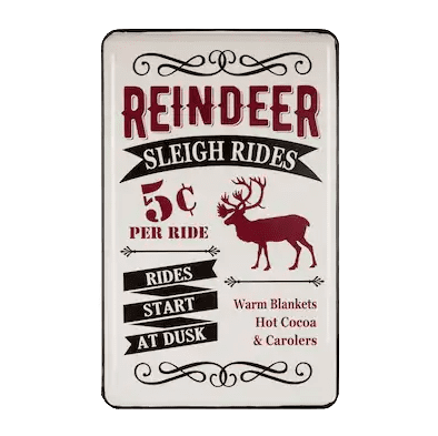 Glitzhome Multi-Color Christmas Reindeer Wall Art