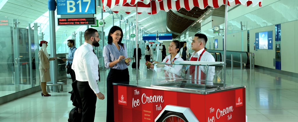 Emirates Free Ice Cream at Dubai Airport Terminal 3