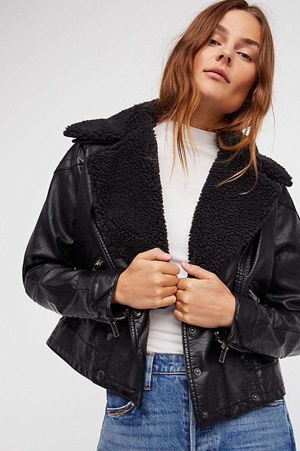 Free People Halen Vegan Moto Jacket