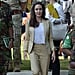 Angelina Jolie Everlane T-Shirt With Suit
