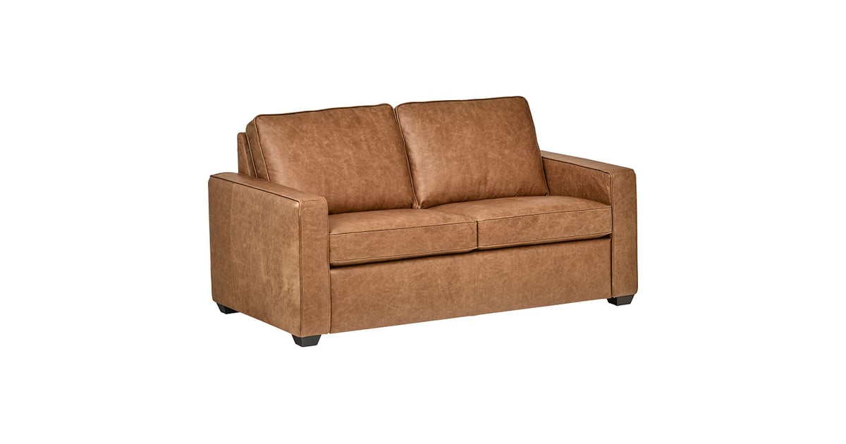 rivet thomas modern leather sofa couch