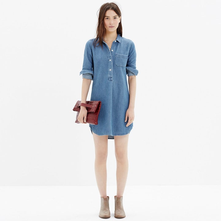 Madewell Chambray Popover Shirtdress