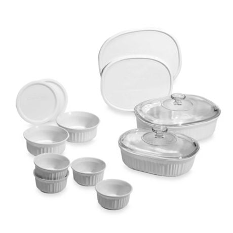 CorningWare French White 14-Piece Bakeware Set