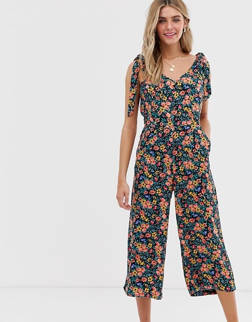 Navy/Multi Wheat Floral Jumpsuit | WHISTLES |