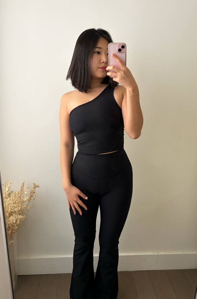 YPB SculptLux One-Shoulder Tank and SculptLux Flare Leggings