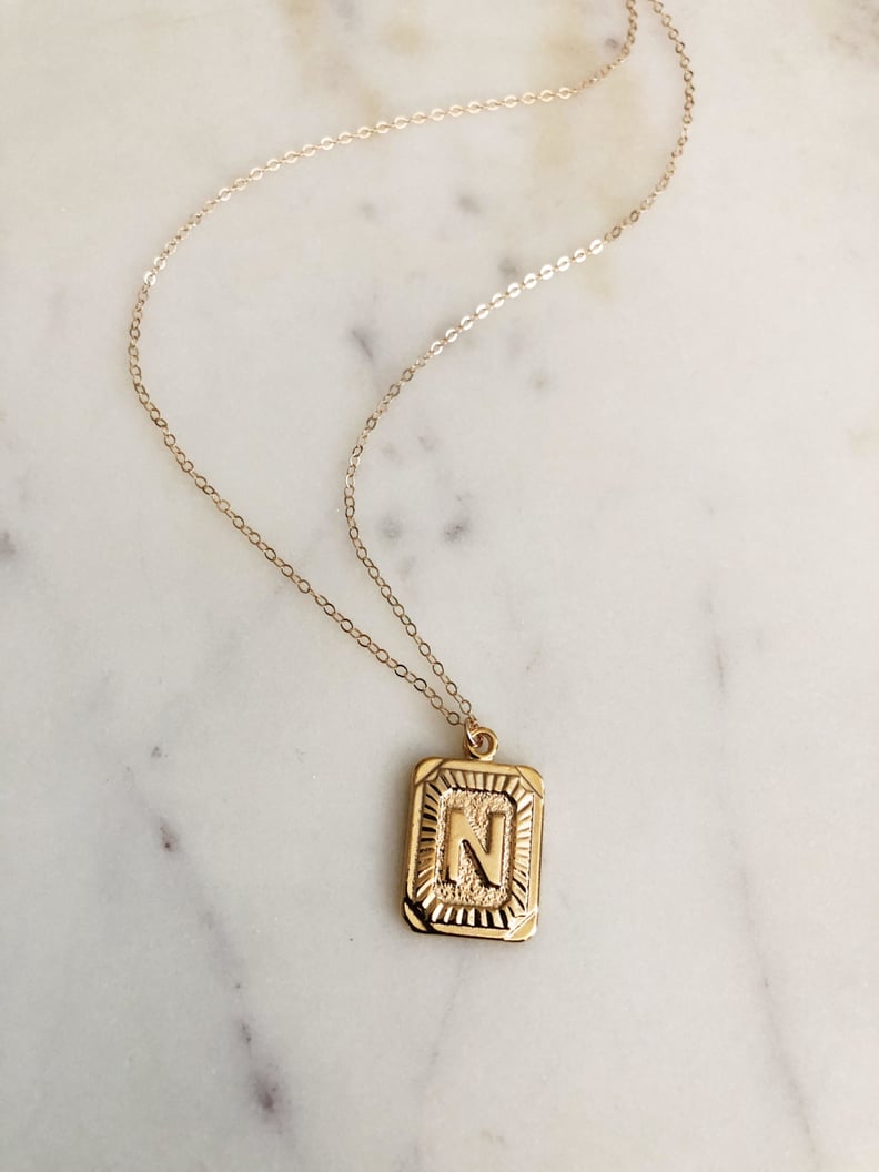 Initial Square Necklace
