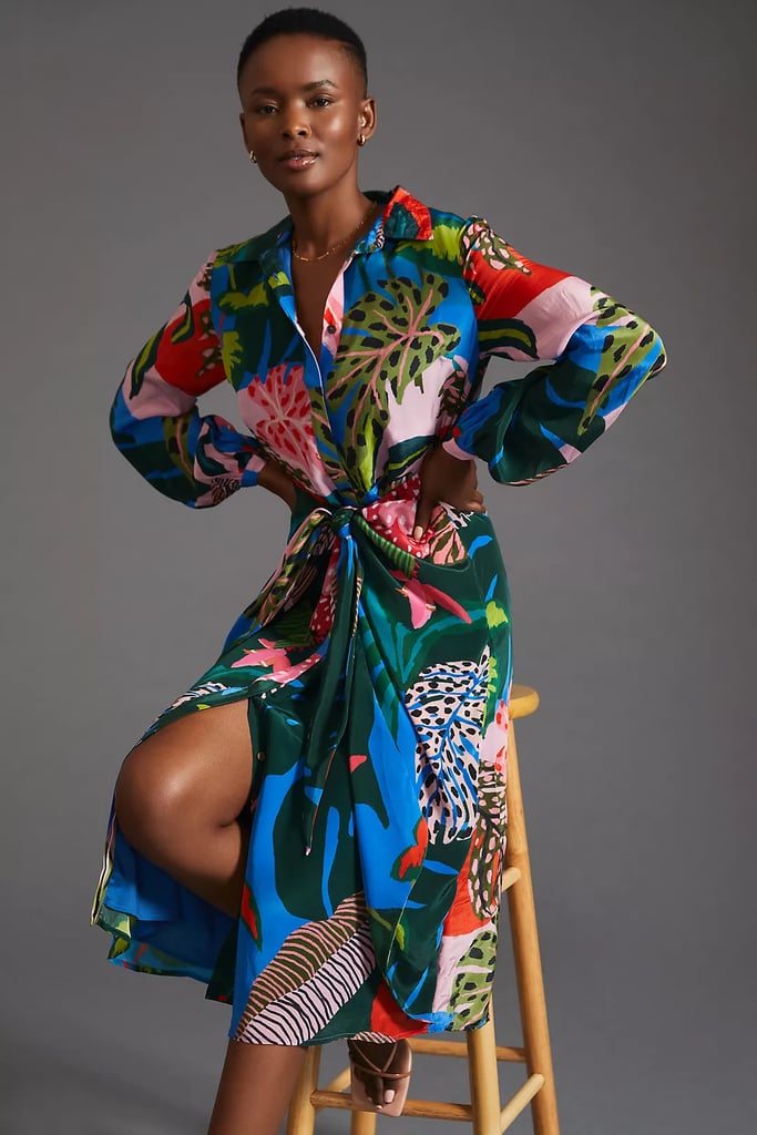 Most Colourful Dress: Farm x Anthropologie Twist-Front Midi Dress