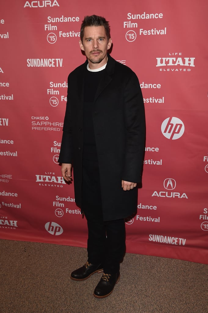 Ethan Hawke stepped out for the Ten Thousand Saints premiere.