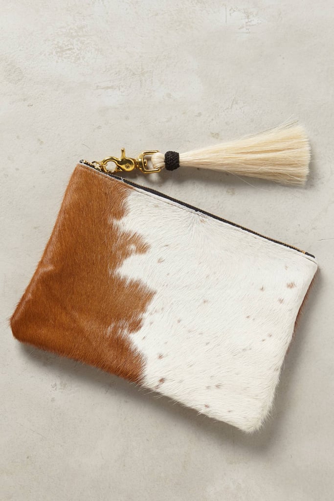 Oliveve Tasseled Calf Hair Pouch ($228)