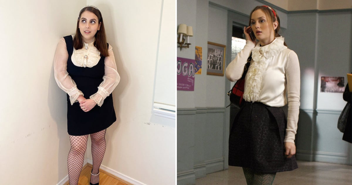 Beanie Feldstein Channeled Blair Waldorf in Miu Miu, and of Course a Headband Was Involved