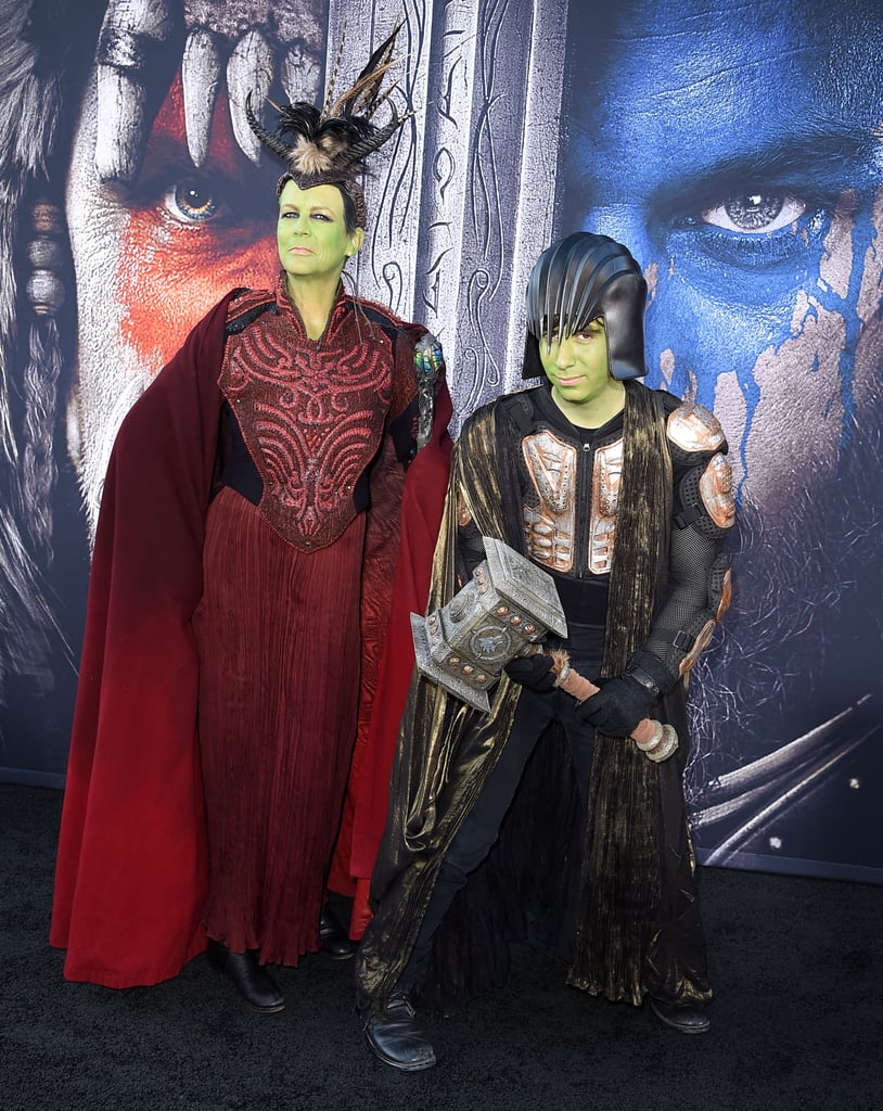 Jamie Lee Curtis and Son at Warcraft Movie Premiere 2016
