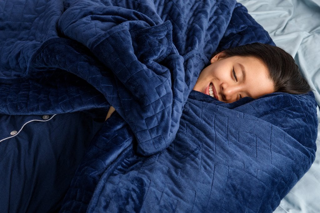 Gravity Blanket in Galaxy Blue | Weighted Blanket For Sleep | POPSUGAR